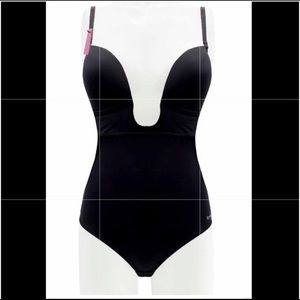 U plunge shaping bodysuit
